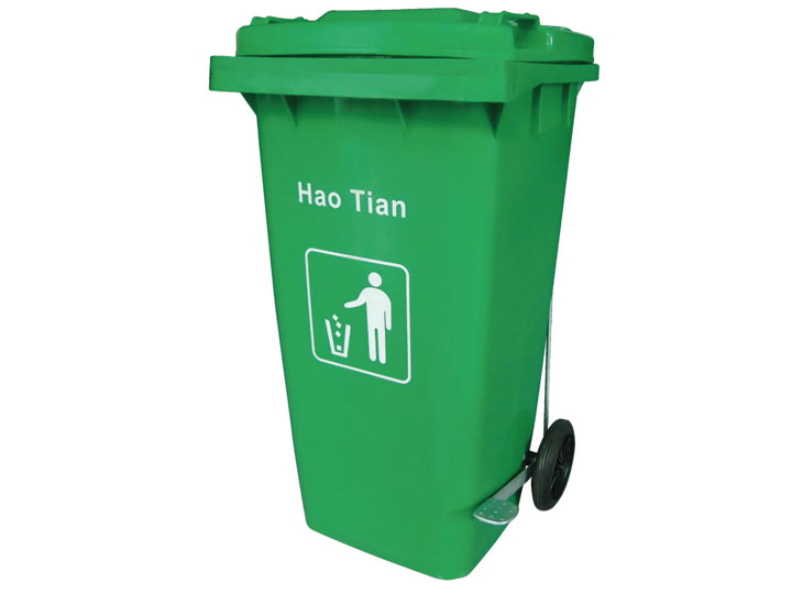 B-003A 120L Foot-pedal Side-wheel Garbage Bin